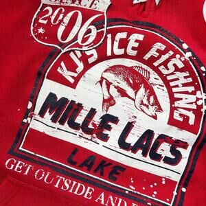 J America Sweatshirt Men's size L, Red hoodie sweatshirt